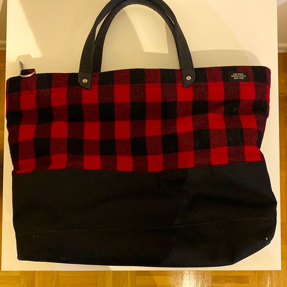 Jack Spade Plaid Tote Bag